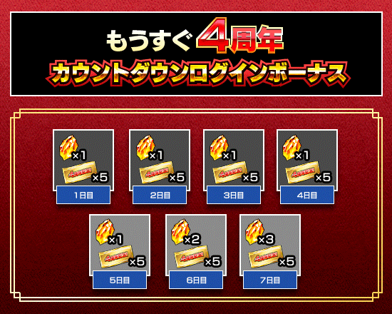 もうすぐ4周年 カウントダウンログインボーナス News Dbz Space Dokkan Battle Japan