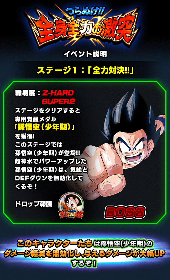 超激戦イベント開催 つらぬけ 全身全力の激突 News Dbz Space Dokkan Battle Japan