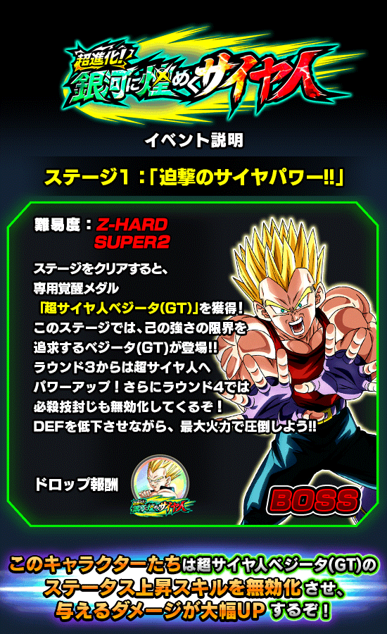 超激戦イベント開催 超進化 銀河に煌めくサイヤ人 News Dbz Space Dokkan Battle Japan